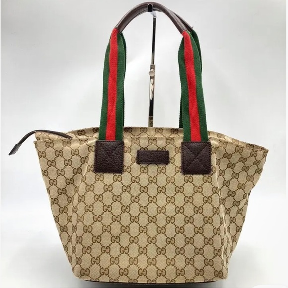 Authenticated Gucci Sylvie Web Hobo Shoulder Bag Tote Handbag Laptop Bag - Picture 2 of 16